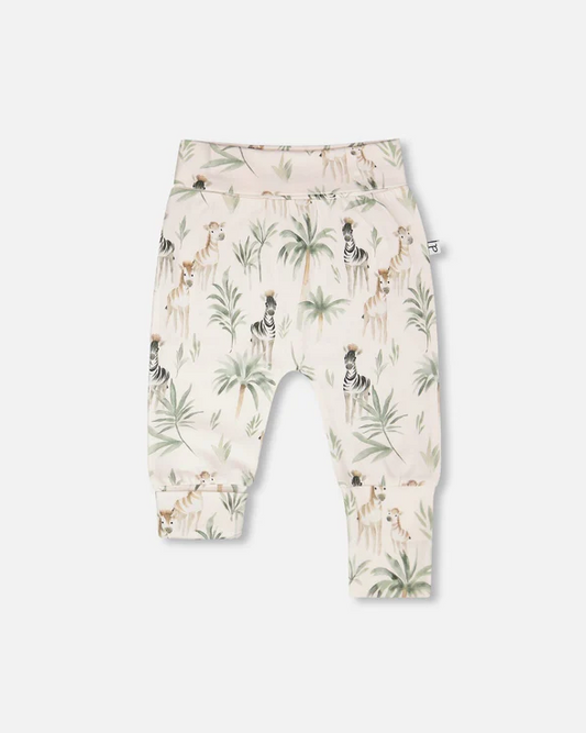 DEUX PAR DEUX JERSEY EVOLUTIF PANTS ZEBRA JUNGLE