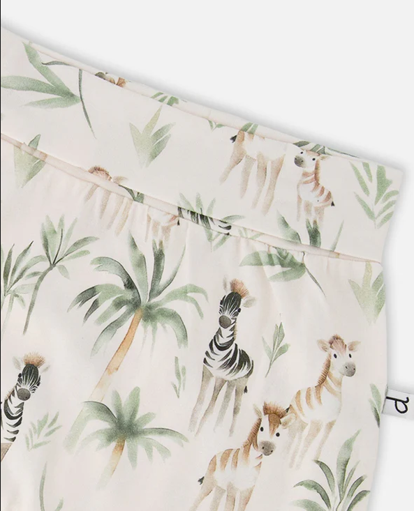 DEUX PAR DEUX JERSEY EVOLUTIF PANTS ZEBRA JUNGLE