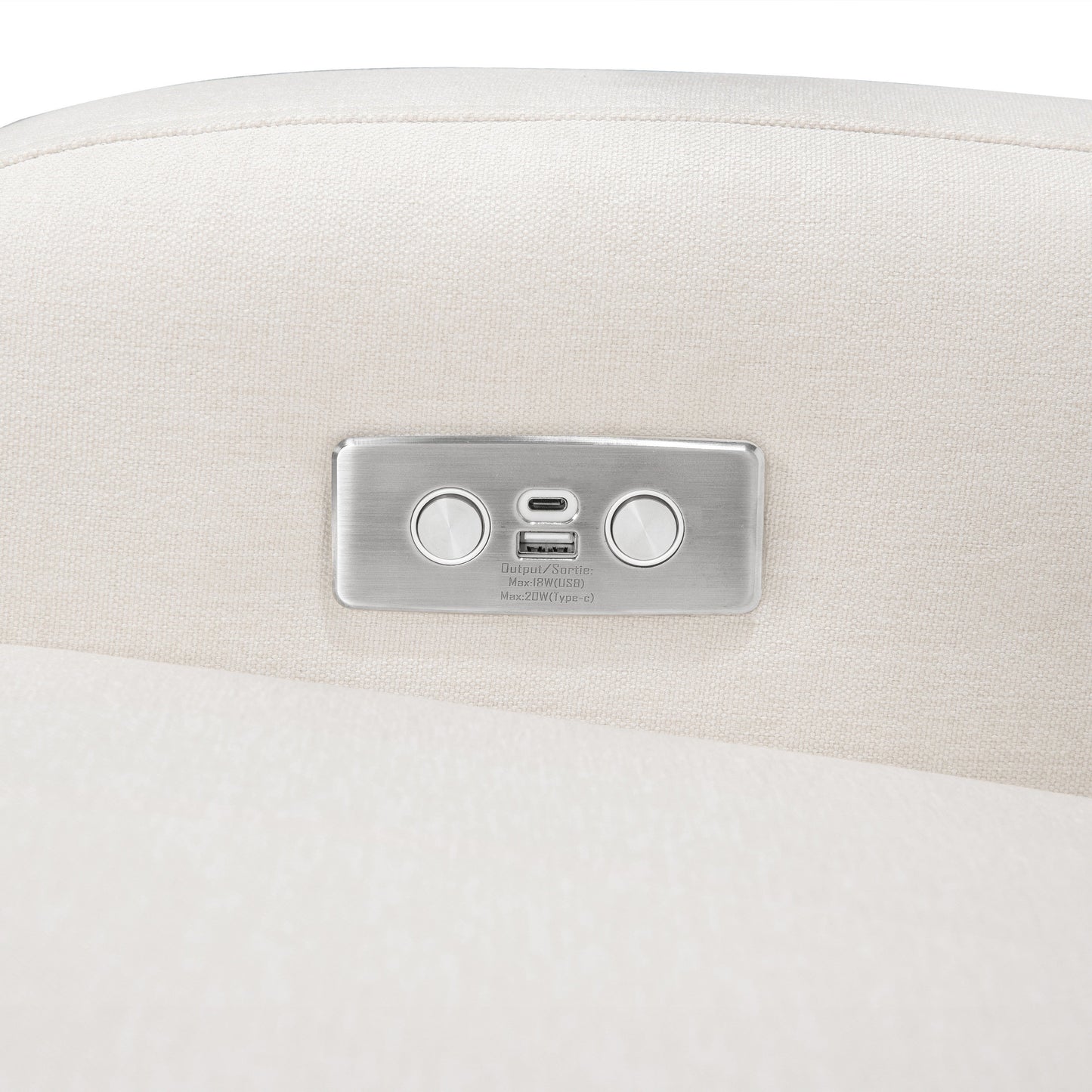 BABYLETTO NAMI ELECTRONIC RECLINER AND SWIVEL GLIDER RECLINER WITH USB PORT