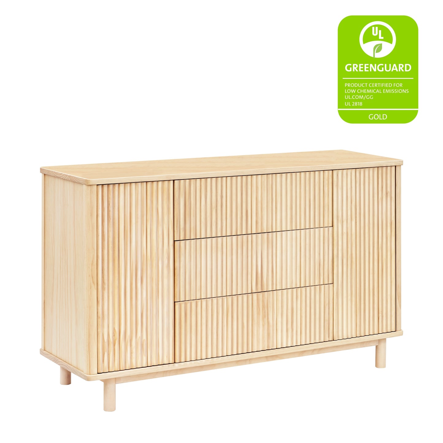 Pogo Tambour Assembled Dresser in Olive
