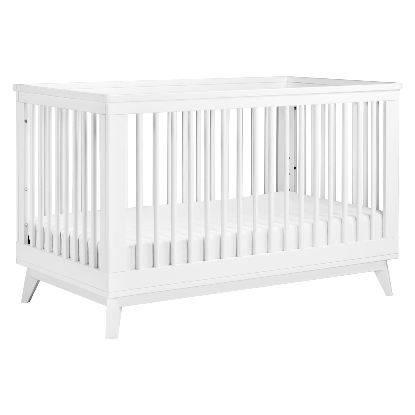 Scoot 3-in-1 Convertible Crib w/ToddlerBedConversion Kit in White/WashedNatural