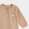 LITTLEST REINDEER ON TAUPE FLEECE PLAYSUIT