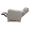Willa Power Glider Recliner w/ adj. headrest & USB in Performance Grey Eco-Weave w/Light Wood Base