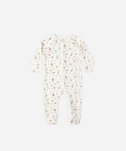 RYLEE + CRU ORGANIC LONG JOHN PAJAMAS FESTIVE