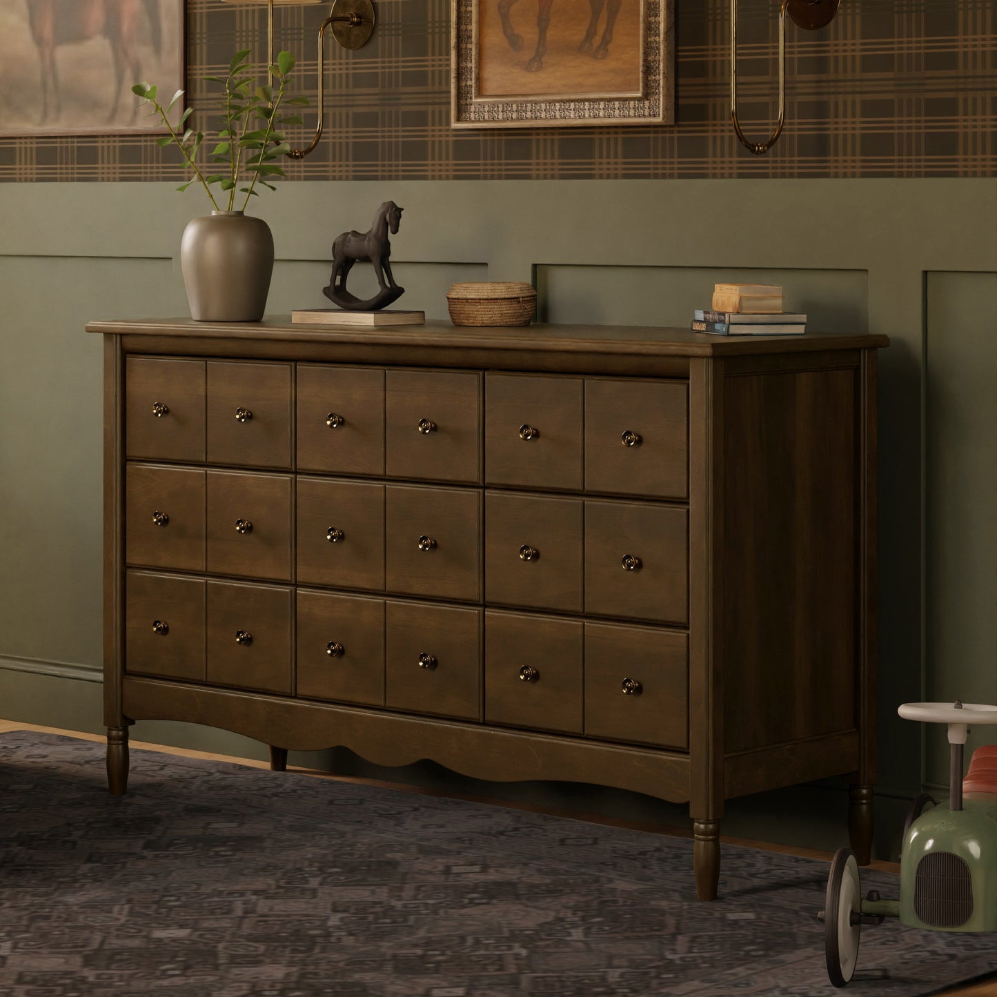 Liberty 9-Drawer Assembled Dresser in Natural Walnut