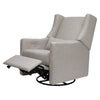 Kiwi Glider Recliner w/ Electronic Control and USB in Ivory Boucle w/Gold Base