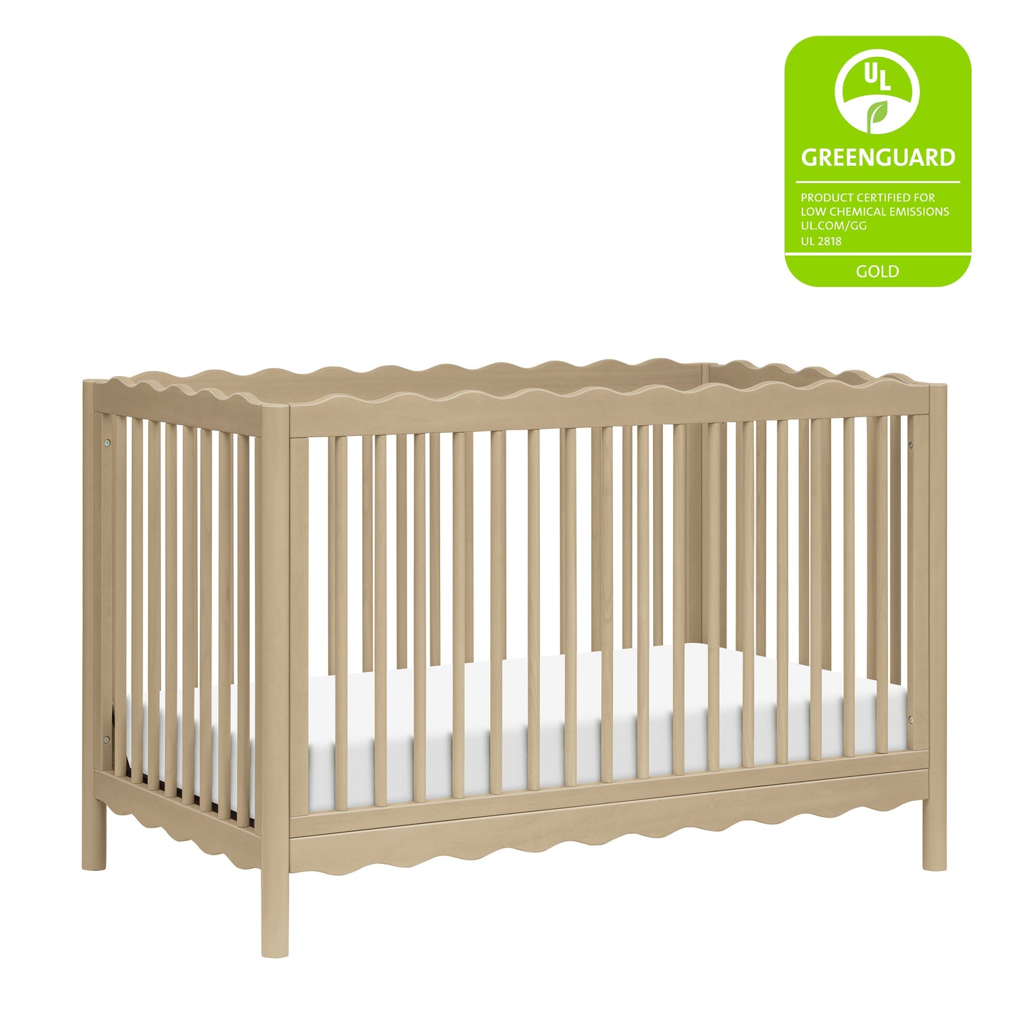 BABYLETTO SWELL 4-IN-1 CONVERTIBLE CRIB WITH TODDLER BED CONVERSION KIT