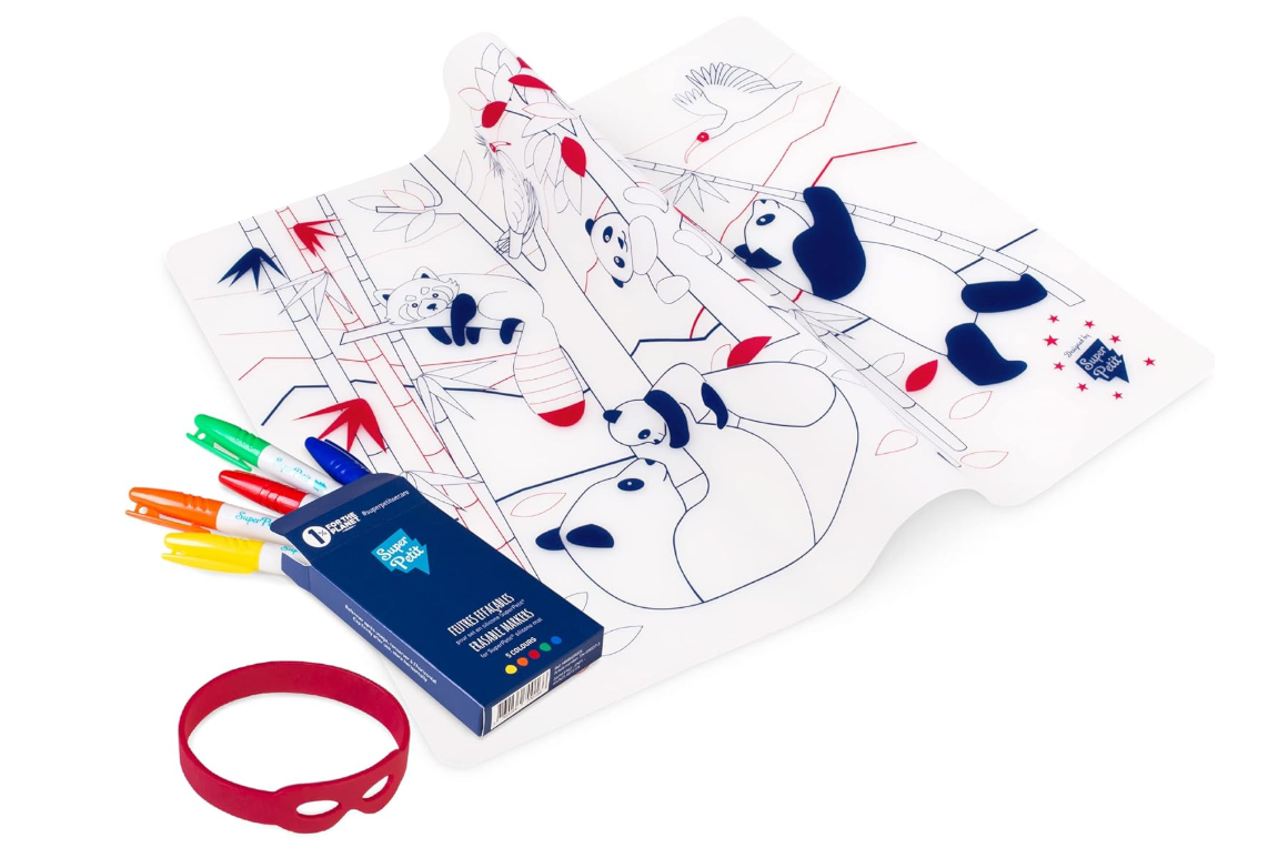 SILICONE COLORING SET ASIAN PANDA