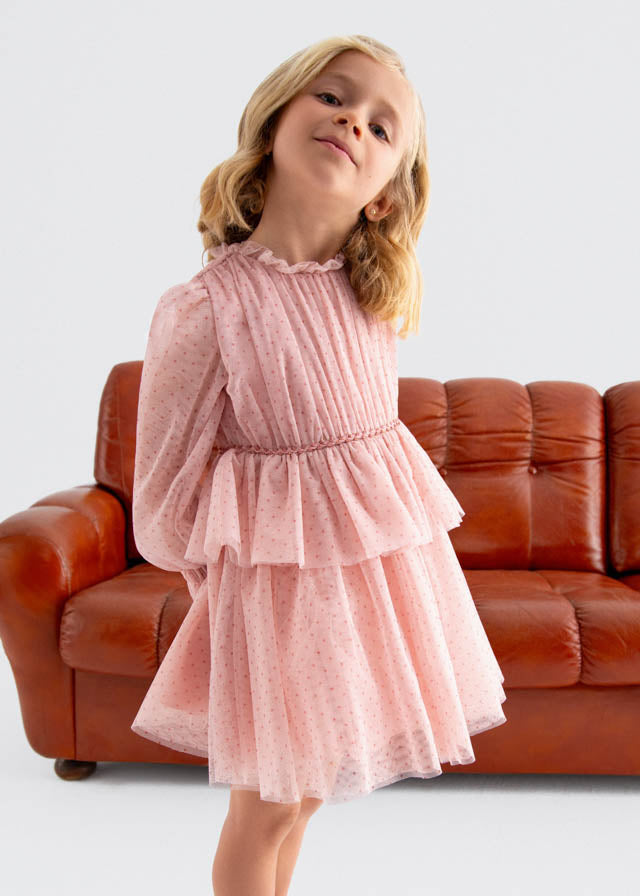ABEL & LULA GIRL GLITTER TULLE DRESS