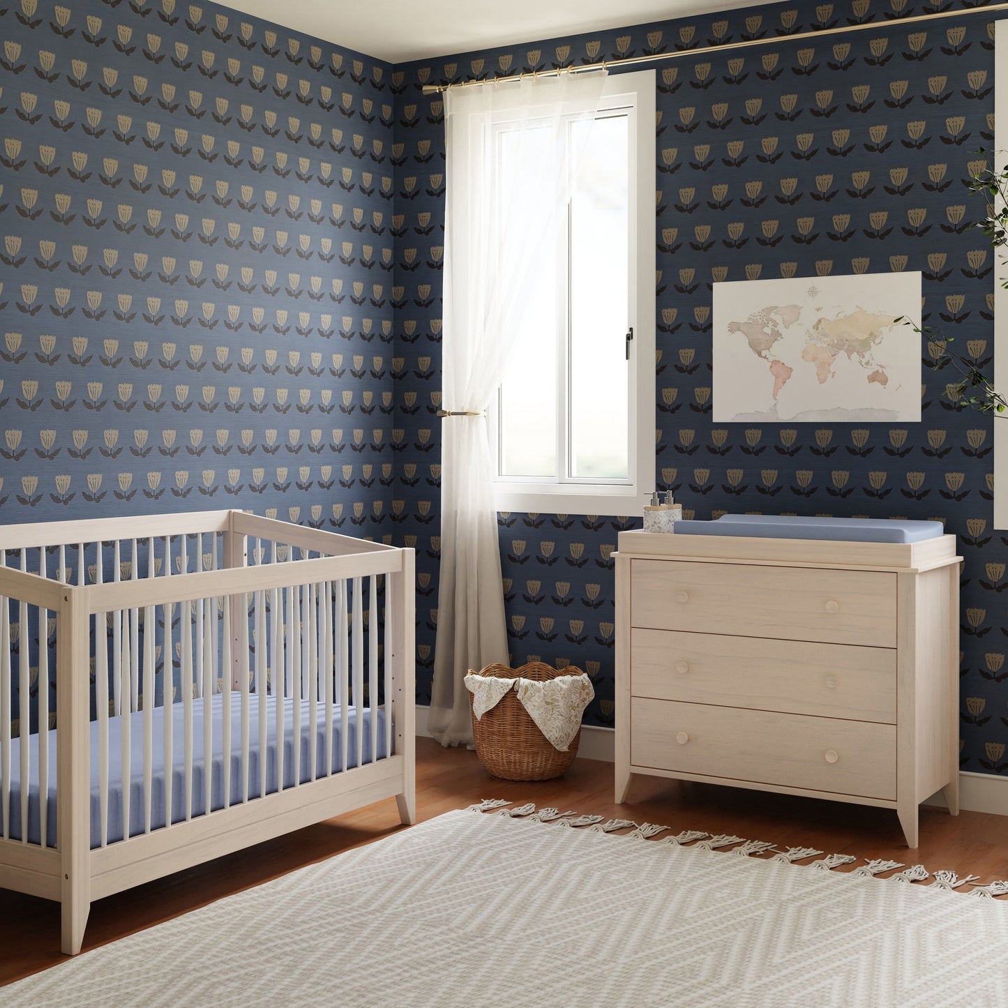 BABYLETTO SPROUT 3-DRAWER CHANGER DRESSER WITH REMOVABLE CHANGING TRAY