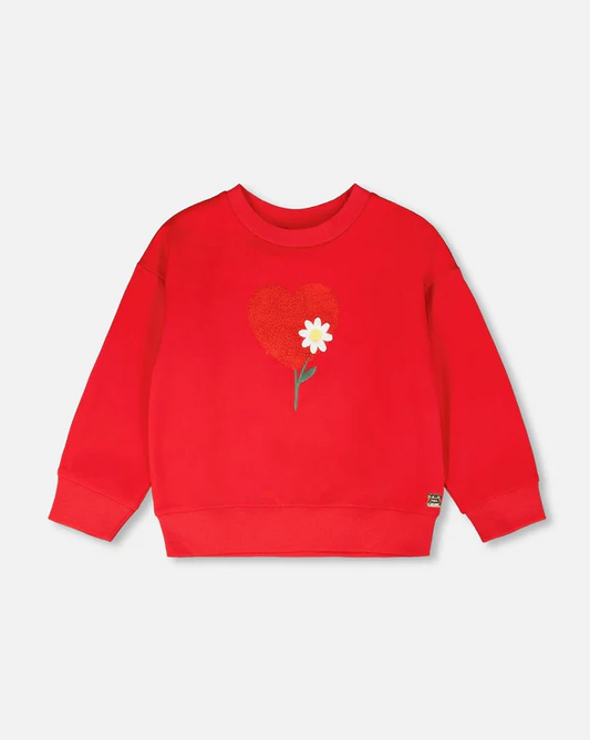 DEUX PAR DEUX FRENCH TERRY SWEATSHIRT RED