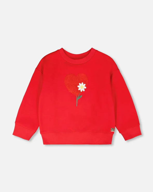 DEUX PAR DEUX FRENCH TERRY SWEATSHIRT RED