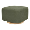 Kiwi Gliding Ottoman in Ivory Boucle w/ Gold Base