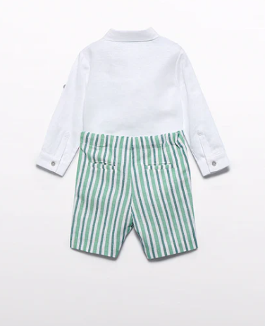 ABEL & LULA  SHORTS AND SHIRT SET WITH BOW TIE