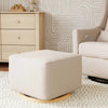 Kiwi Gliding Ottoman in Ivory Boucle w/ Gold Base