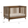 Scoot 3-in-1 Convertible Crib w/ToddlerBedConversion Kit in White/WashedNatural