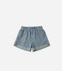 RYLEE + CRU ALBA SHORT DENIM WASHED BLUE