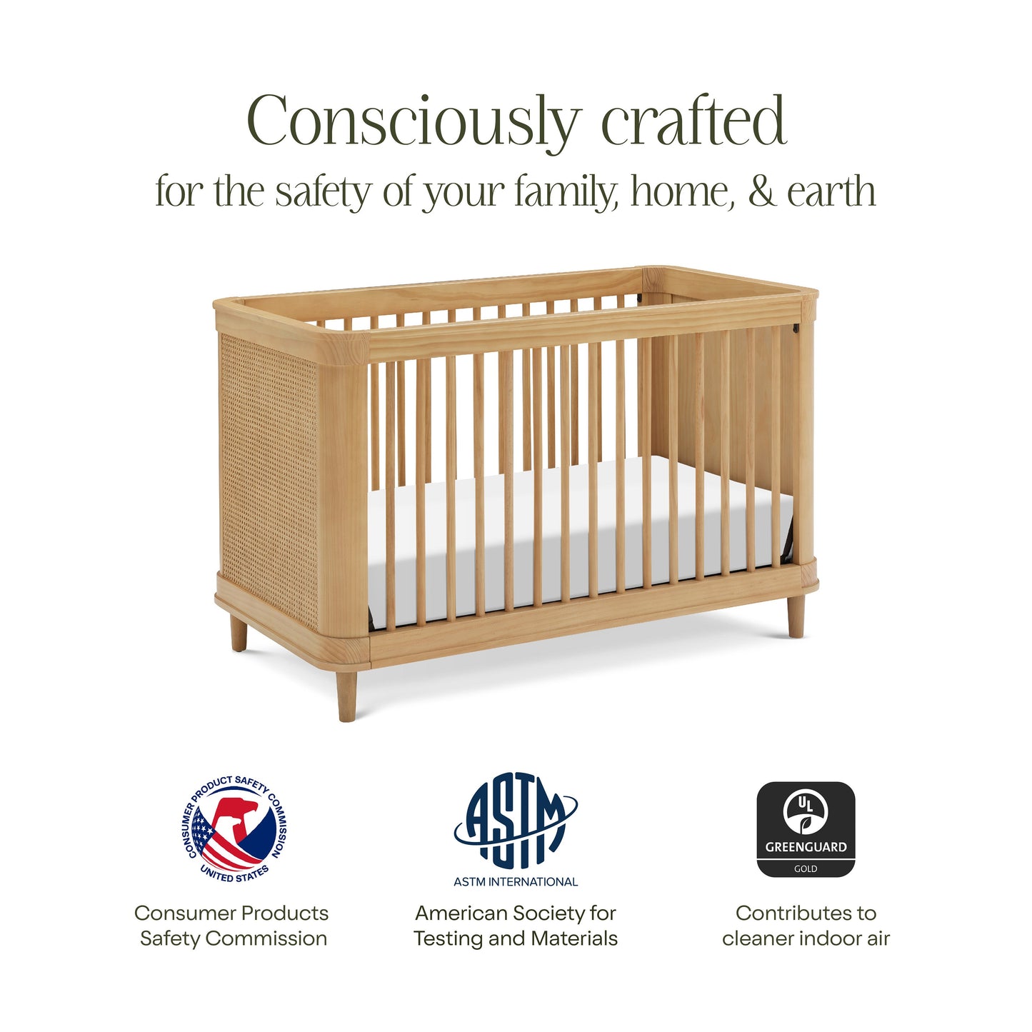 NAMESAKE MARIN WITH CANE 3-IN-1 CONVERTIBLE CRIB