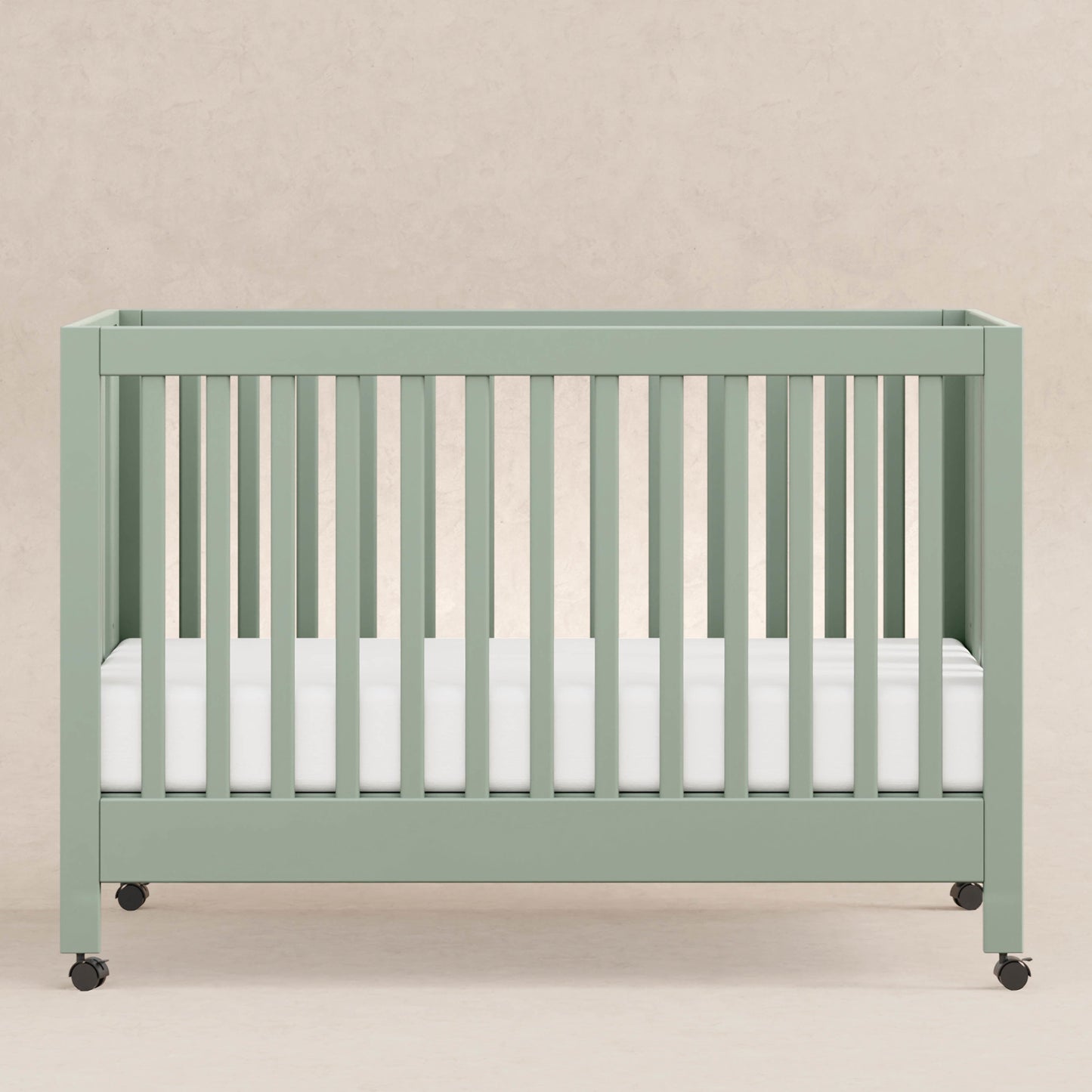 Maki Full-Size Folding Crib w/ Toddler Bed Conversion Kit in Honey