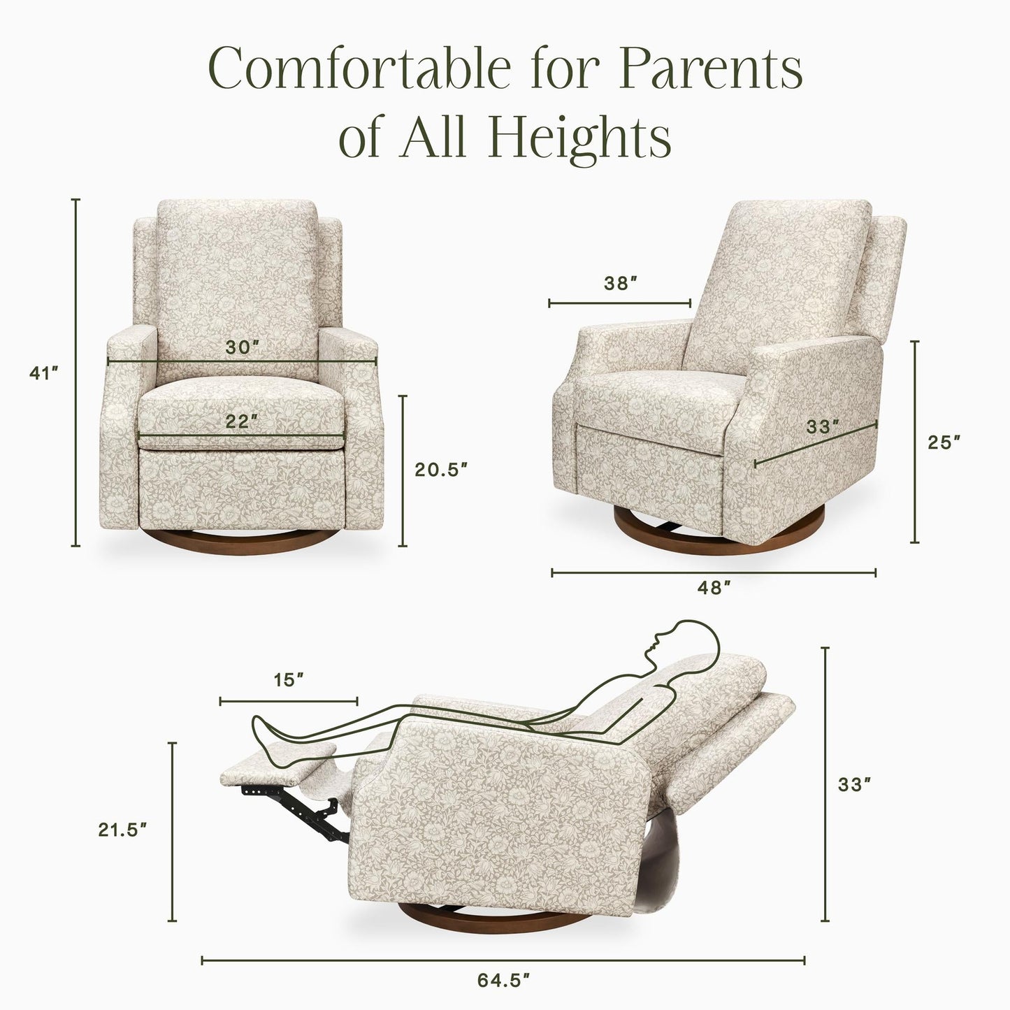 MORRIS & CO. X NAMESAKE CREWE RECLINER AND SWIVEL GLIDER