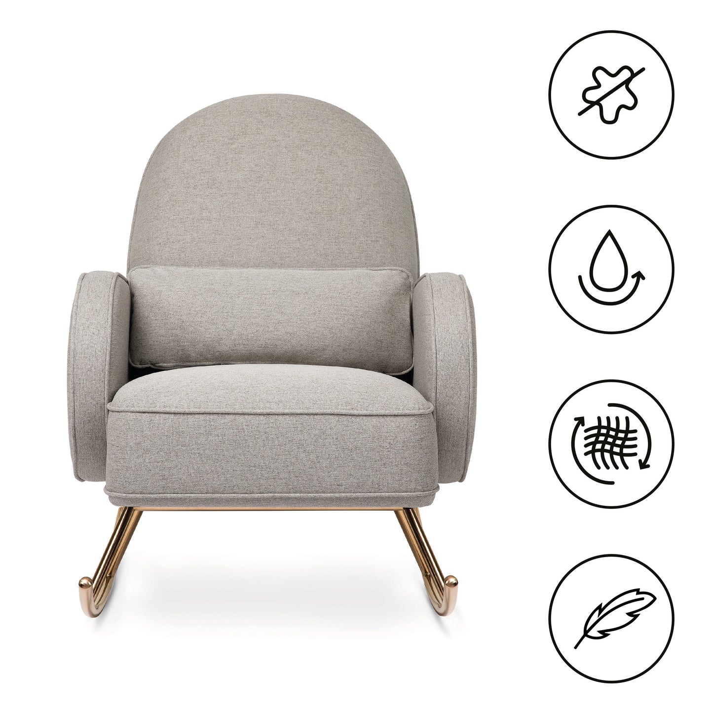 BABYLETTO COMPASS ROCKER IN ECO-PERFORMANCE FABRIC | WATER REPELLENT & STAIN RESISTANT