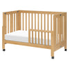 Maki Full-Size Folding Crib w/ Toddler Bed Conversion Kit in Honey