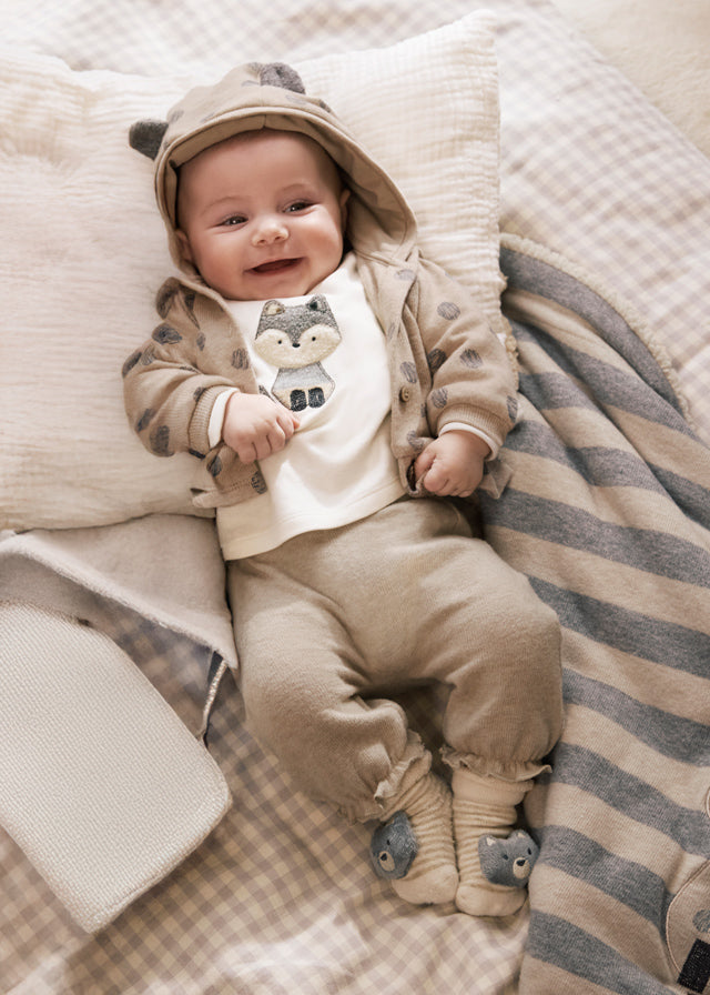 MAYORAL NEWBORN GIRL 3-PIECE KNIT SET