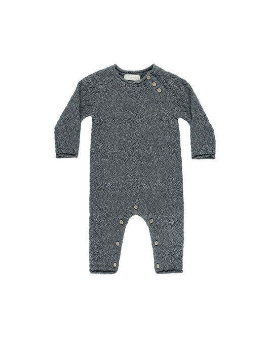 QUINCY MAE COZY HEATHERED KNIT JUMPSUIT