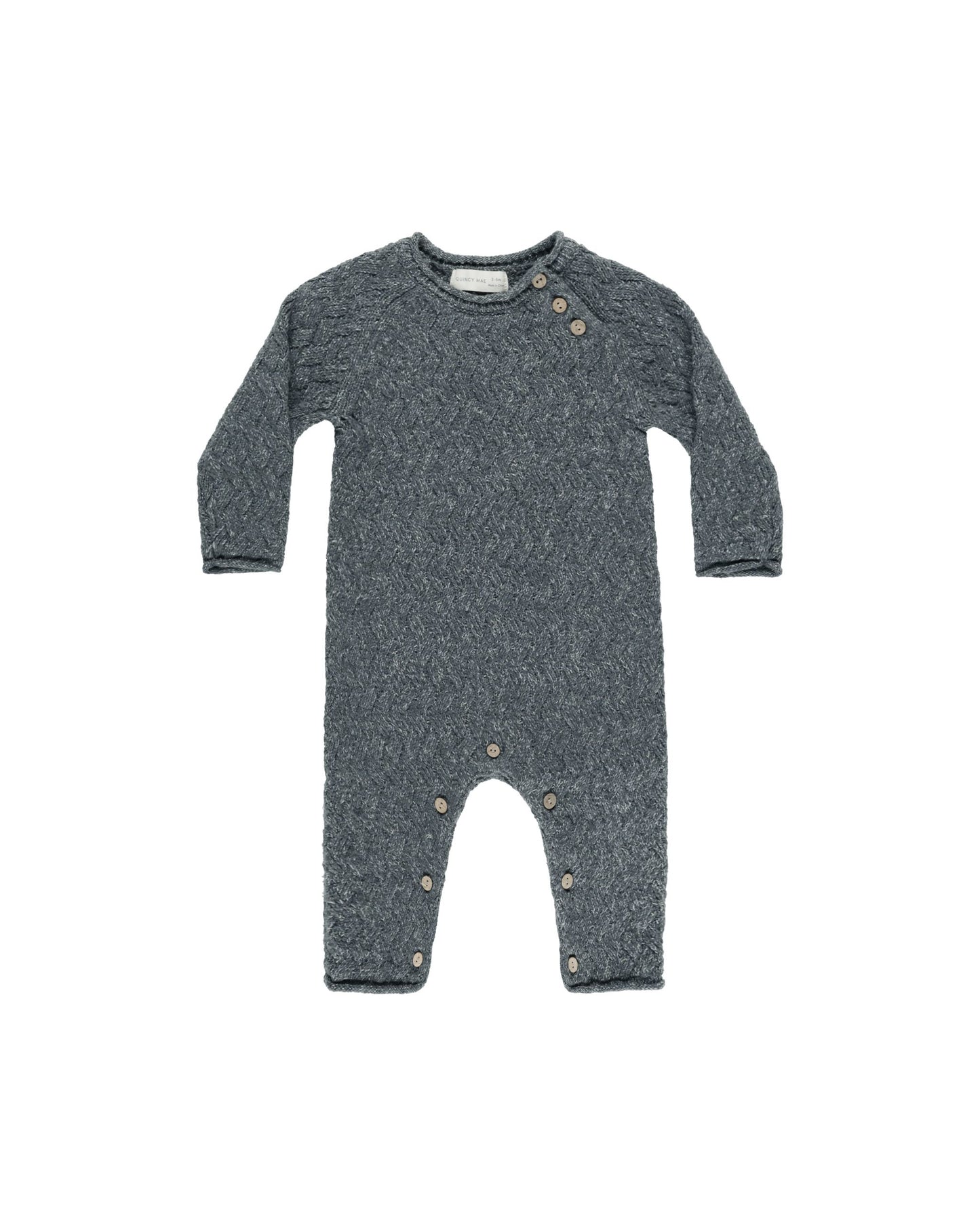 QUINCY MAE COZY HEATHERED KNIT JUMPSUIT