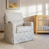 SARAH FLINT X NAMESAKE CRAWFORD SWIVEL GLIDER IN ECO-PERFORMANCE FABRIC | WATER REPELLENT & STAIN RESISTANT