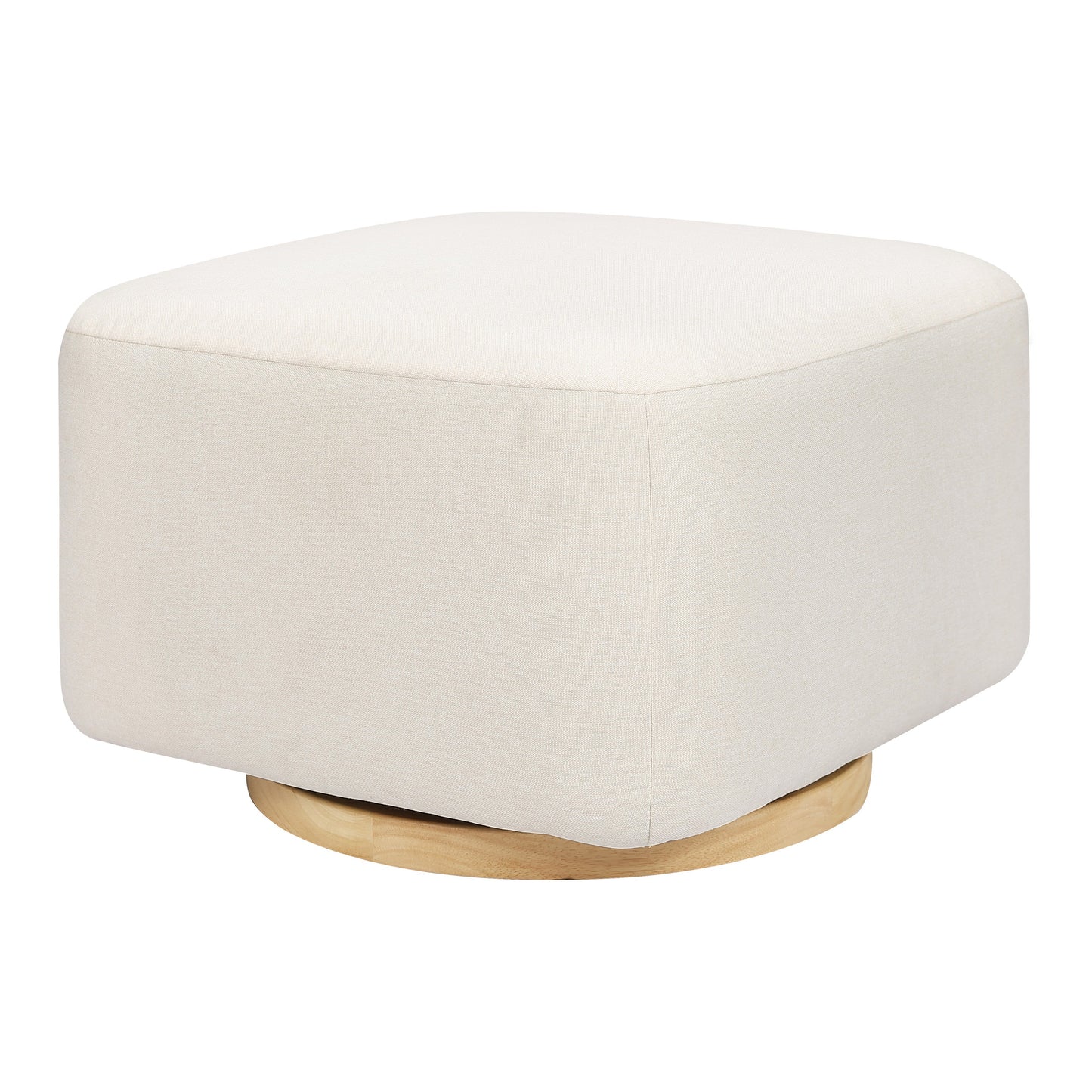 Kiwi Gliding Ottoman in Ivory Boucle w/ Gold Base