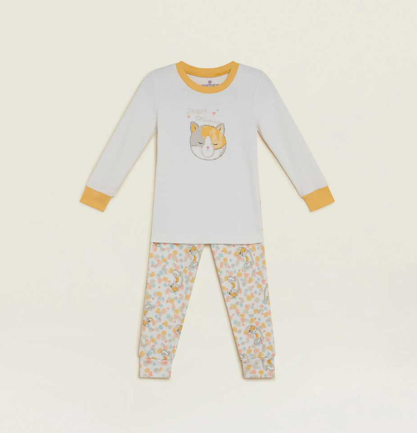 WARMIES CALICO CAT PJ SET