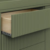 Pogo Tambour Assembled Dresser in Olive
