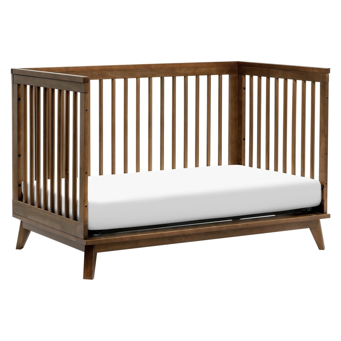 Scoot 3-in-1 Convertible Crib w/ToddlerBedConversion Kit in White/WashedNatural