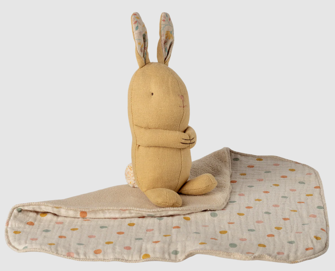 MAILEG LULLABY FRIENDS, BUNNY, MINI - CREAM YELLOW