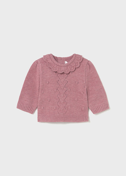 MAYORAL NEWBORN GIRL SWEATER- BLUSH