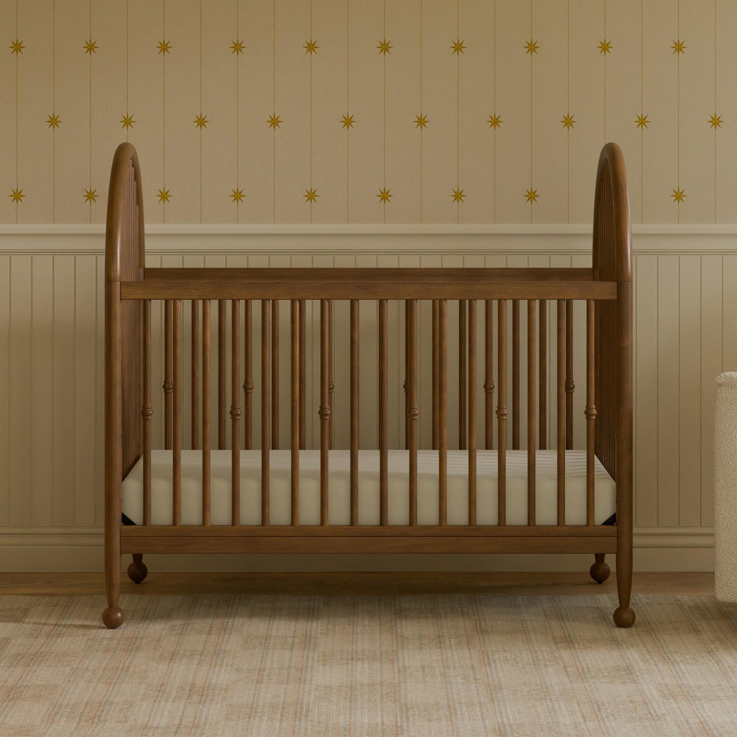Alouette 3-in-1 Convertible Spindle Crib in Washed Pine