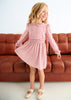ABEL & LULA GIRL PLEATED KNIT DRESS