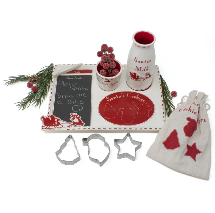 SANTA'S COOKIE PLATTER W/ CUTTERS