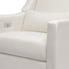 Kiwi Glider Recliner w/ Electronic Control and USB in Ivory Boucle w/Gold Base