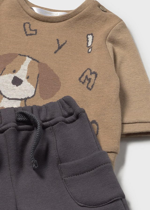MAYORAL BOY PANTS AND PUPPY SWEATSHIRT