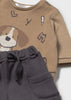 MAYORAL BOY PANTS AND PUPPY SWEATSHIRT