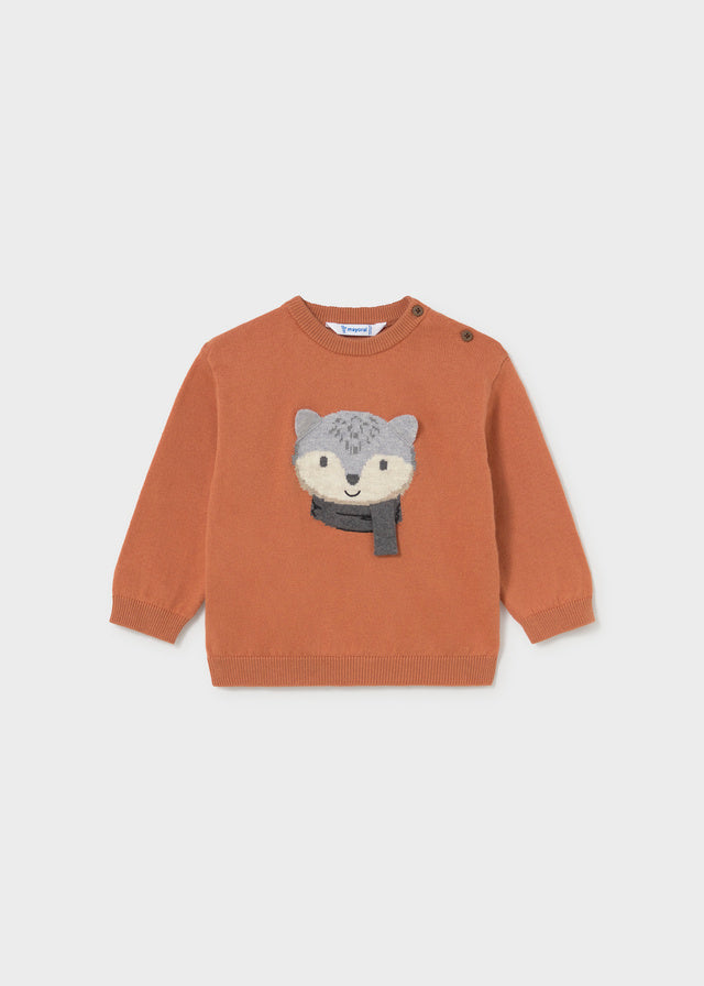 MAYORAL BABY ANIMAL INTARSIA SWEATER