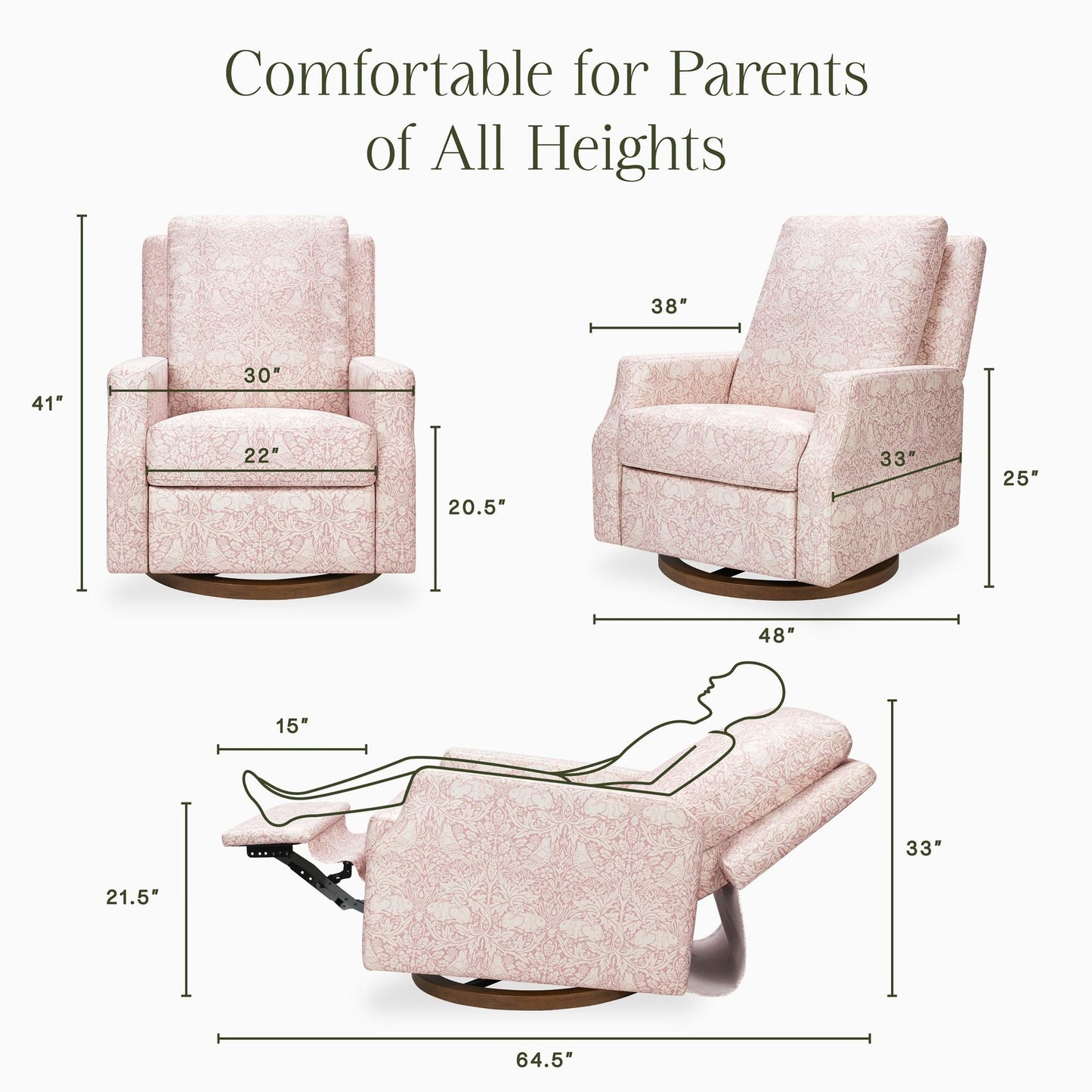 MORRIS & CO. X NAMESAKE CREWE RECLINER AND SWIVEL GLIDER