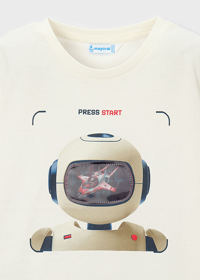MAYORAL BOY INTERACTIVE ROBOT GRAPHIC T-SHIRT