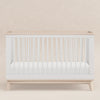 Scoot 3-in-1 Convertible Crib w/ToddlerBedConversion Kit in White/WashedNatural