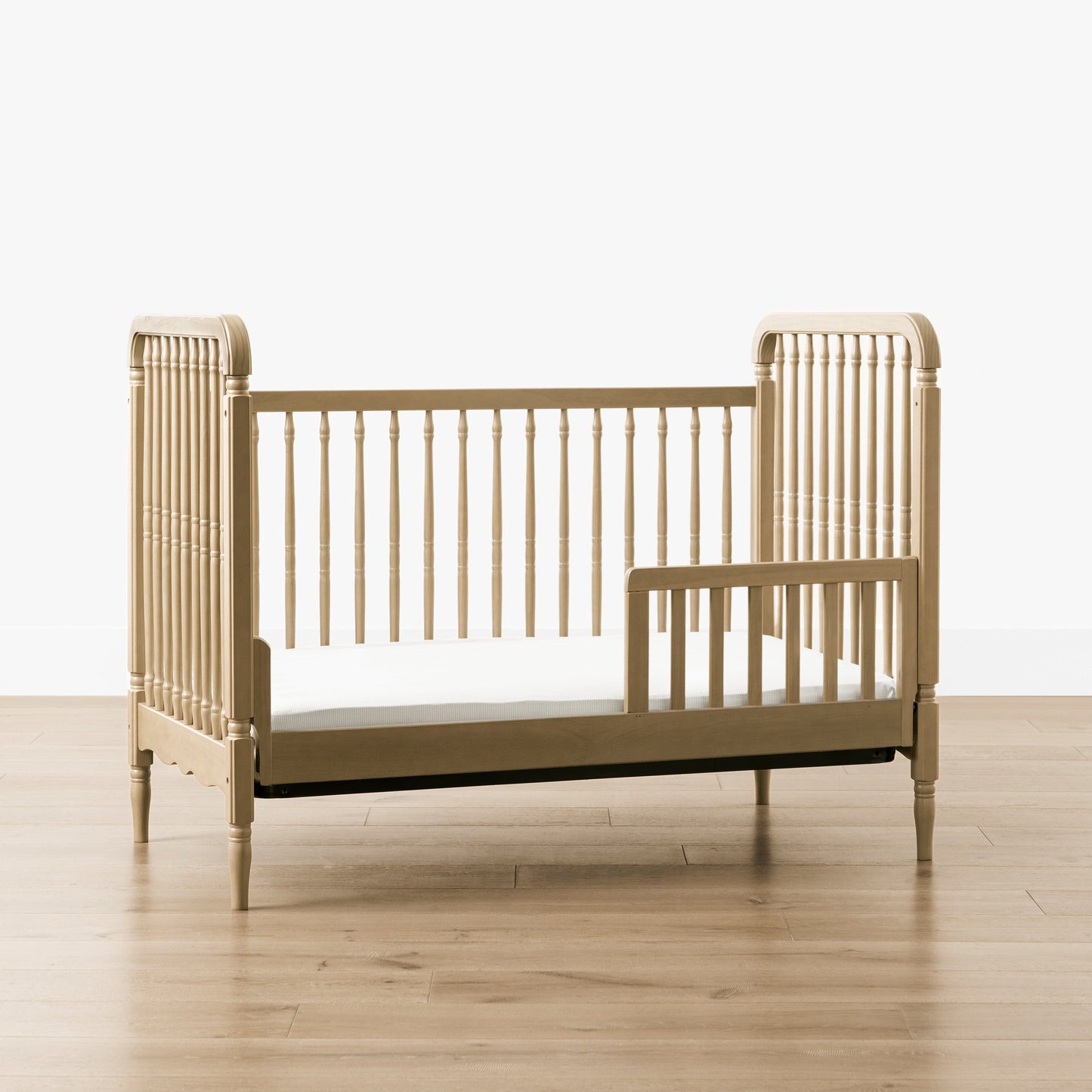 Liberty 3-in-1 Convertible Spindle Crib w/Toddler Bed Conversion Kit in Dusty Rose