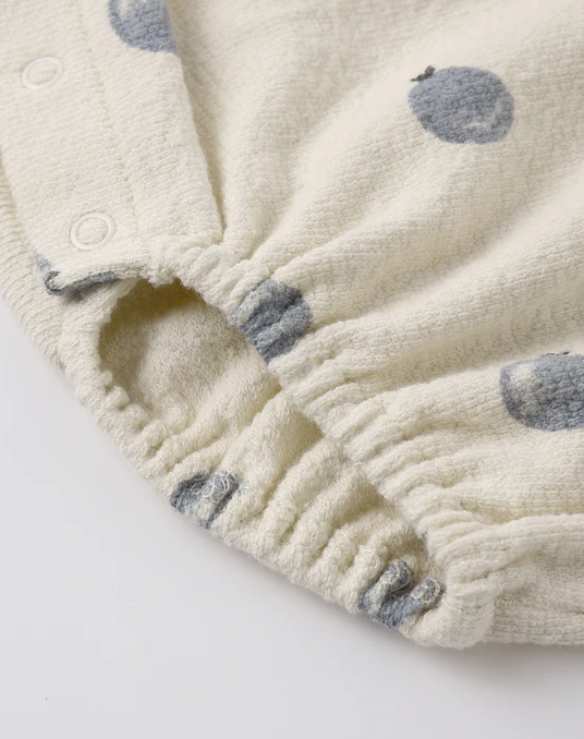 QUINCY MAE RELAXED SHORT SLEEVE BUBBLE ROMPER BLUEBERRIES