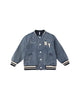 RYLEE & CRU VARSITY JACKET - INDIGO DENIM