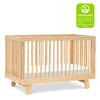 Hudson 3-in-1 Convertible Crib w/ToddlerBedConversionKit in White/Washed Natural